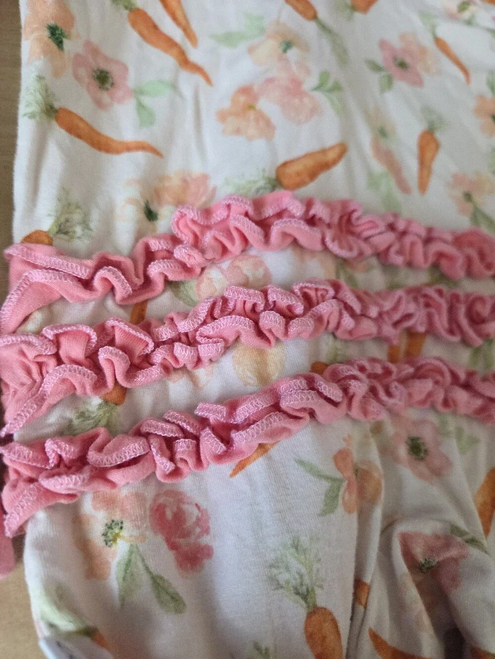 Laree And Co Pink Carrot Ruffle Bamboo Convertible Sleeper